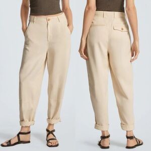EVERLANE The Chino In Buttersoft Parchment Tencel Neutral Comfort Size 8